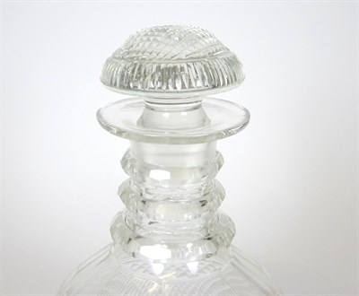 Lot 84 - PAIR OF LARGE CUT GLASS DECANTERS