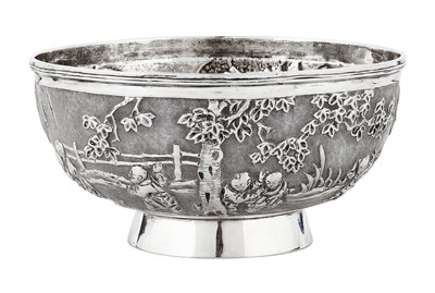 Lot 171 - CHINESE EXPORT SILVER BOWL