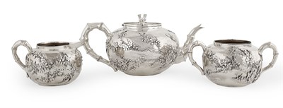 Lot 117 - CHINESE EXPORT SILVER TEA SET
