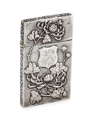 Lot 133 - CHINESE EXPORT SILVER CALLING CARD CASE