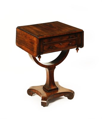 Lot 124 - GEORGE IV ROSEWOOD WORK TABLE