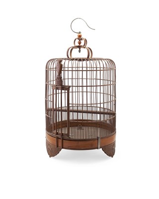 Lot 53 - CHINESE BAMBOO BIRDCAGE