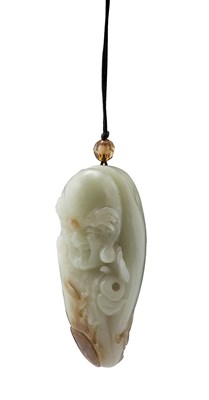 Lot 210 - CHINESE CARVED JADE PENDANT