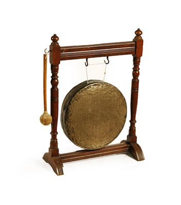 Lot 80 - VICTORIAN GONG ON STAND