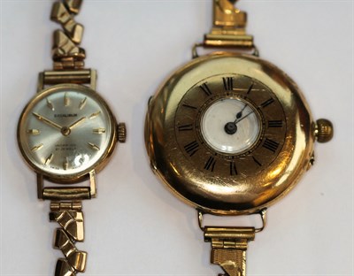 Lot 364 - An Edwardian gold cased lady's wrist watch