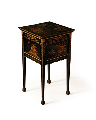 Lot 167 - LACQUERED SEWING CABINET