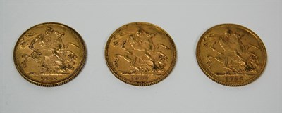 Lot 508 - A group of three sovereigns