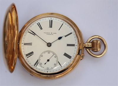 Lot 350 - A gentleman's 18ct gold hunter cased pocket watch