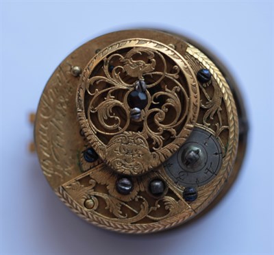 Lot 153 - ISAAC SORET - A gilt metal, paste set, pair cased verge pocket watch
