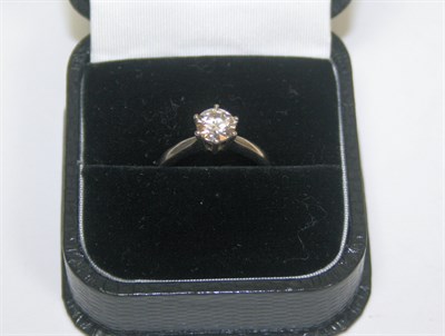 Lot 209 - An 18ct white gold mounted diamond single-stone ring