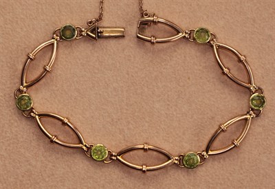 Lot 416 - An Edwardian 15ct gold bracelet