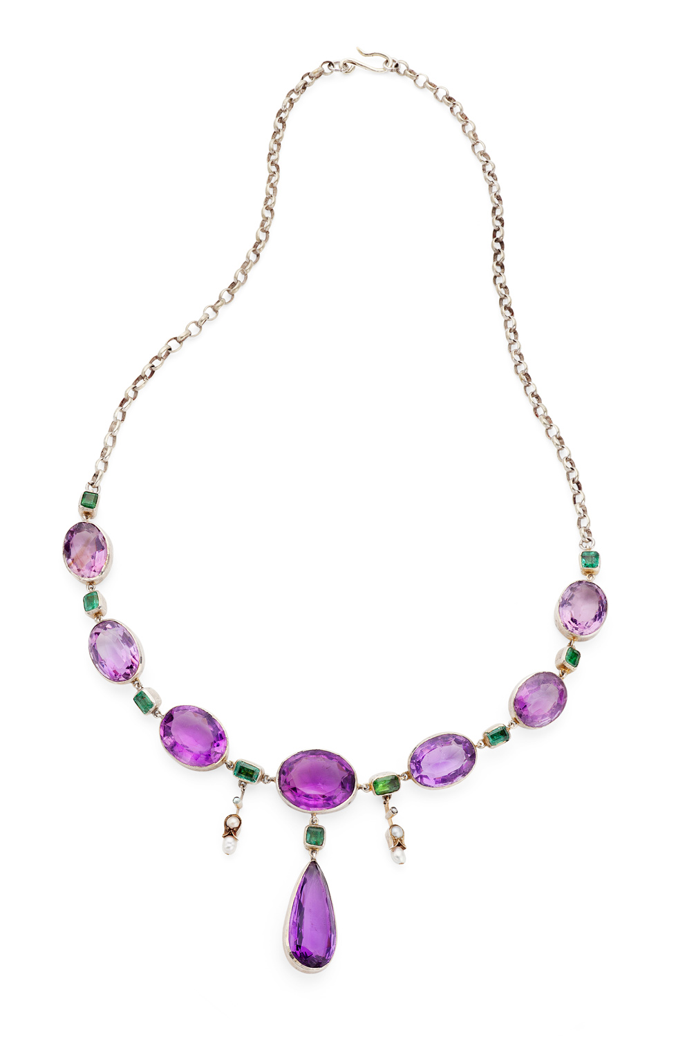 Lot 80 - An early 20th century multi-gem necklace
