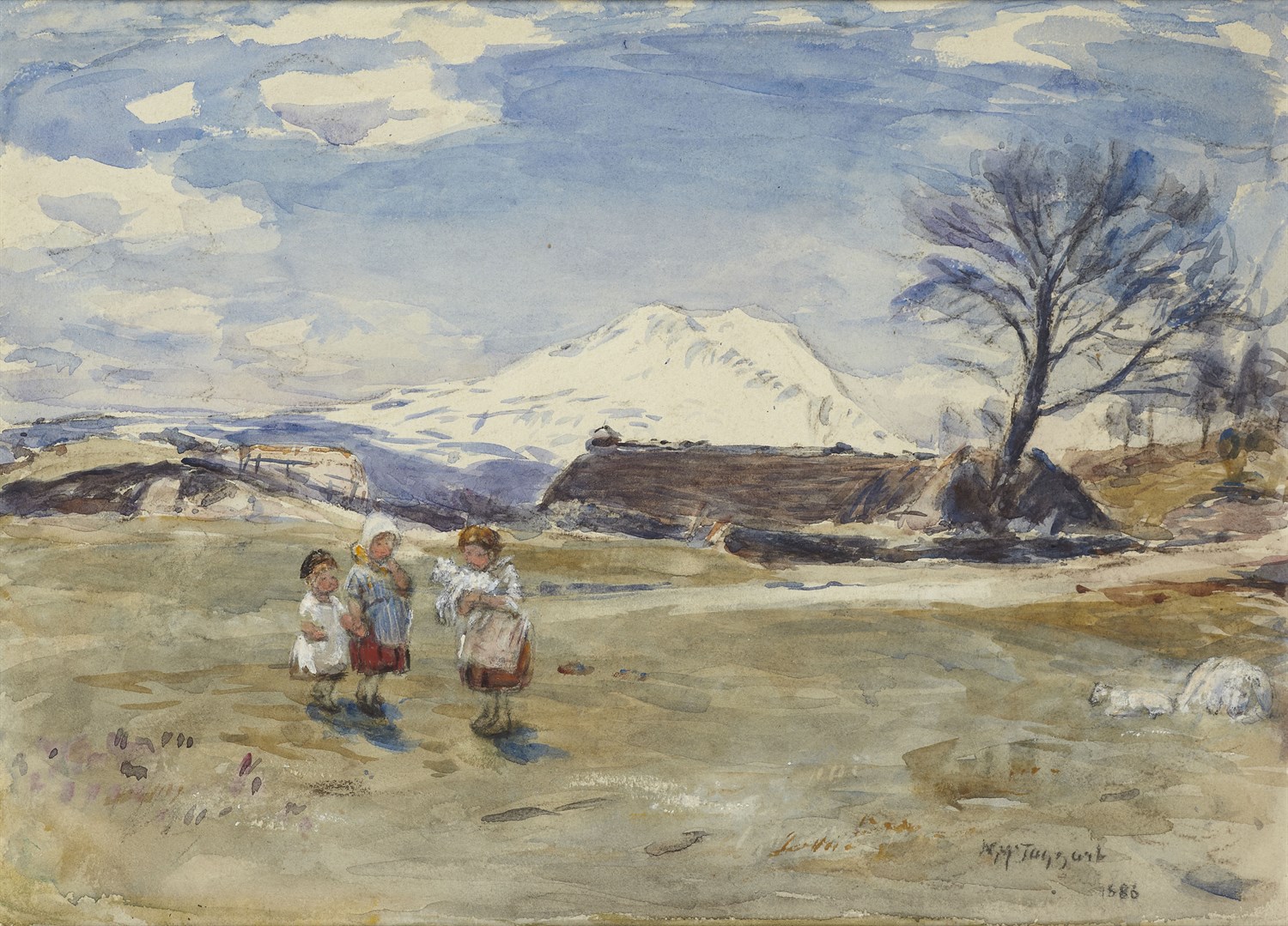 Lot 9 - WILLIAM MCTAGGART R.S.A., R.S.W (SCOTTISH 1835-1910)