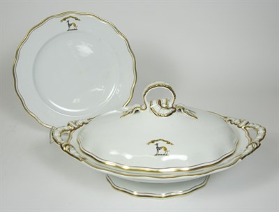 Lot 330 - LARGE VICTORIAN ARMORIAL PART DINNER SERVICE