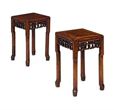 Lot 3 - PAIR OF HUANGHUALI STANDS