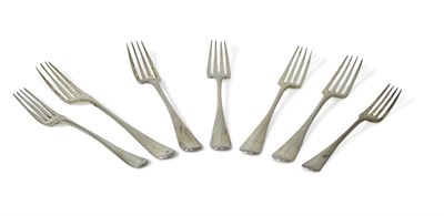 Lot 179 - SUITE OF HANOVERIAN PATTERN SILVER FORKS