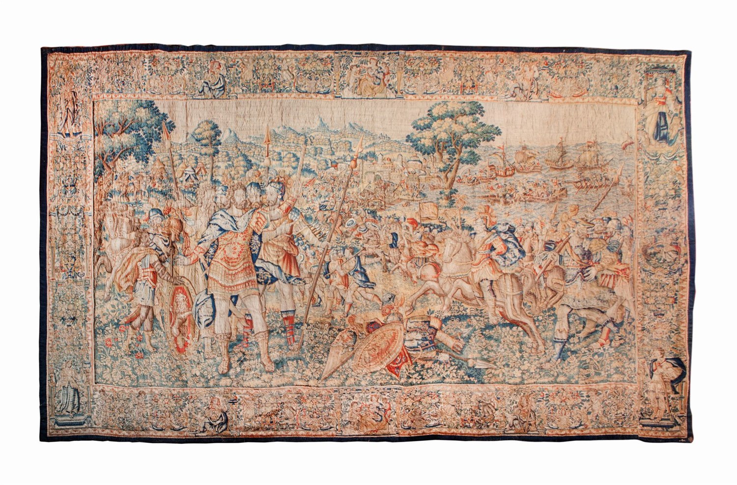 89 - FLEMISH HISTORICAL TAPESTRY OF ALEXANDER THE GREAT AND THE CAPTURE OF TYRE
