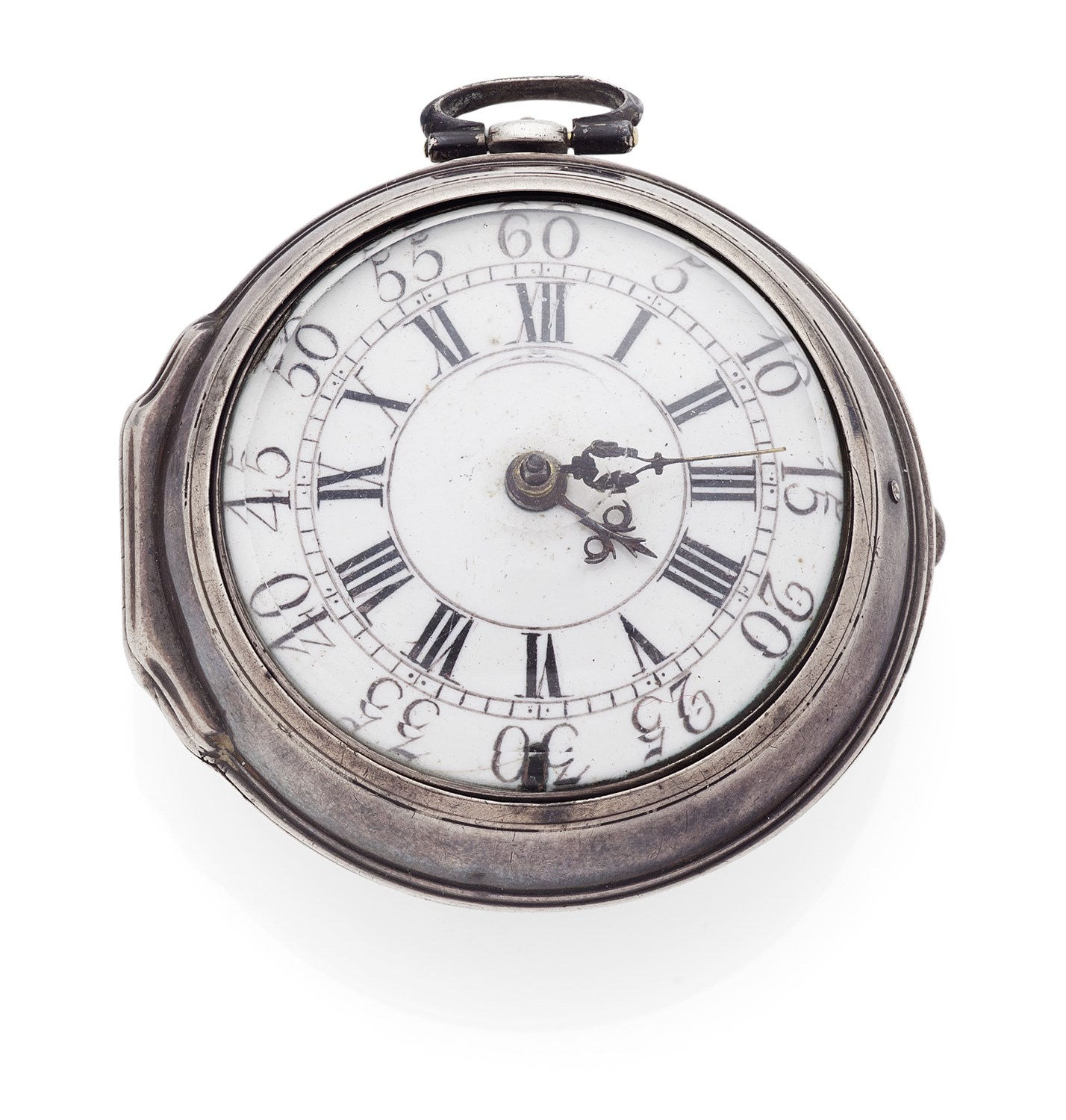 Lot 206 - ROBERT BURNS INTEREST - A silver pair cased pocket watch