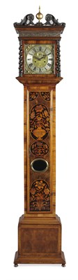 Lot 100 - WILLIAM & MARY WALNUT, MARQUETRY AND OYSTER VENEERED LONGCASE CLOCK BY EDMUND APPLEY