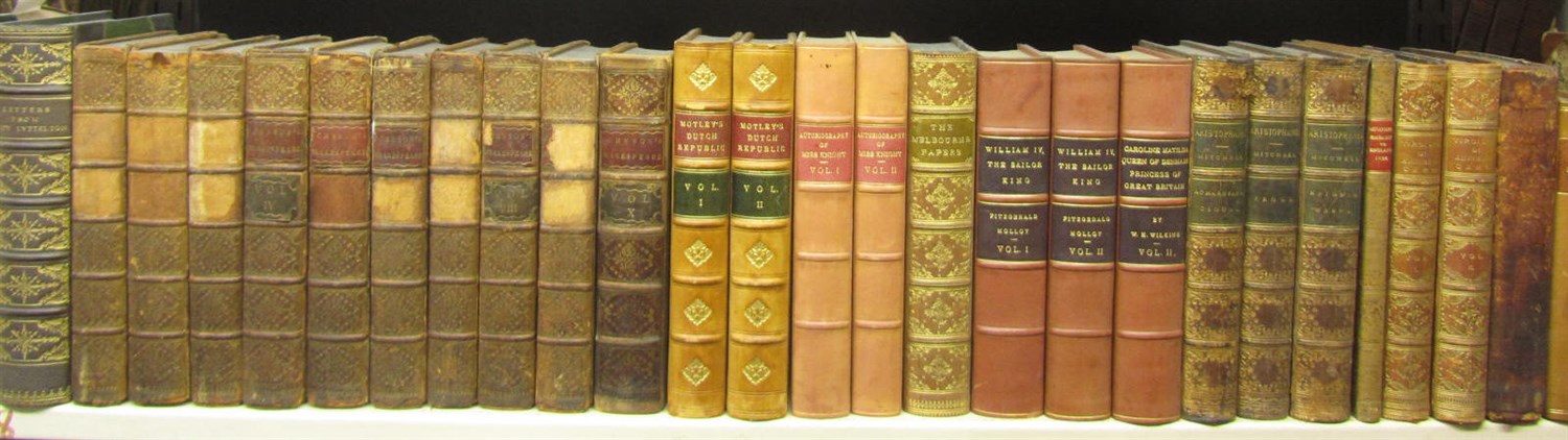 Lot 117 - Leather bindings, 53 volumes