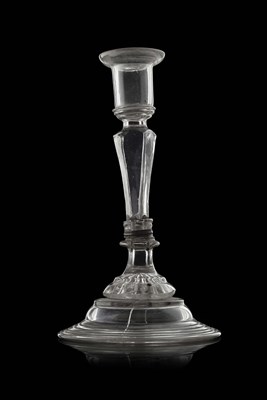 Lot 6 - An early 18th century glass candlestick