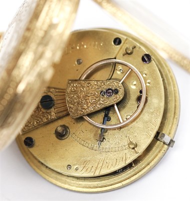 Lot 112 - An 18ct gold cased, open faced pocket watch