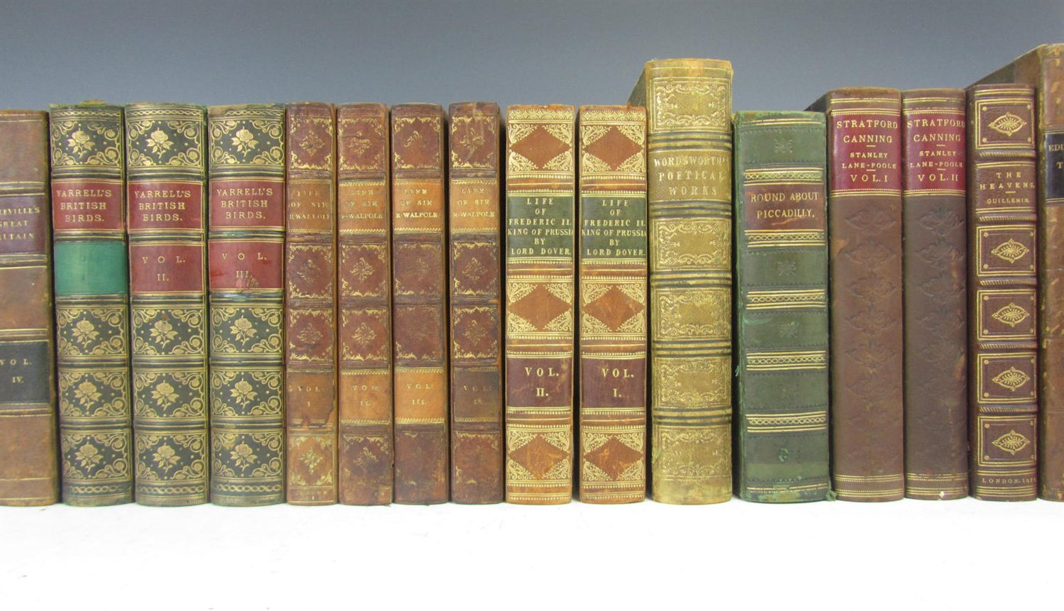 Lot 119 - Leather bindings, 60 volumes, including Moleville, A.F.B. de