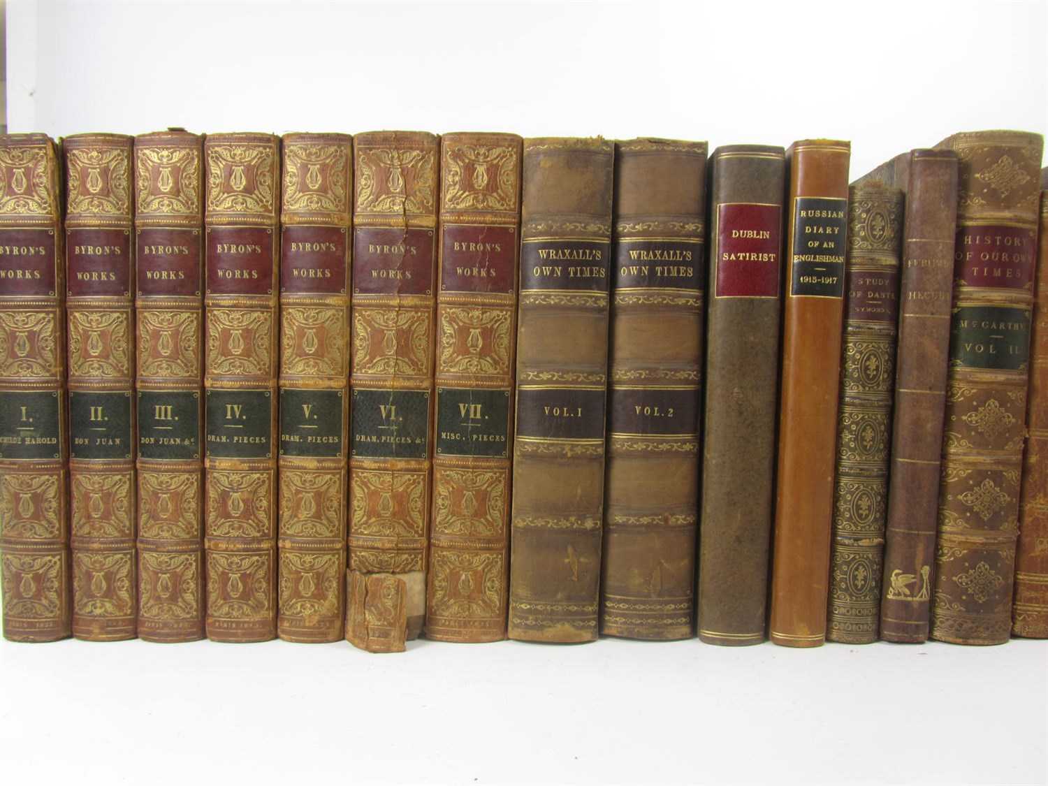 Lot 118 - Leather bindings, 56 volumes, 8vo, including Dixon, H.