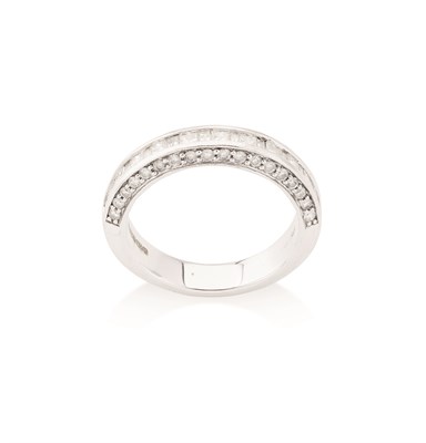 Lot 17 - A diamond set half hoop eternity ring