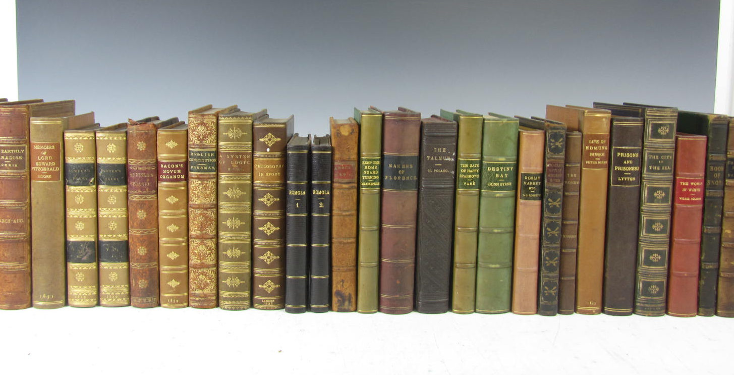 Lot 120 - Leather bindings, 73 volumes, 8vo and 12mo, including Ward, T.H.