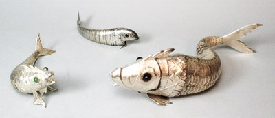 Lot 186 - A group of three continental models of fish