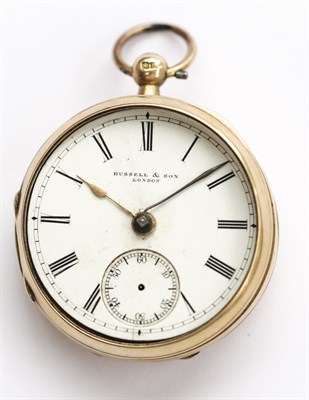 Lot 113 - A 18ct gold cased open faced pocket watch