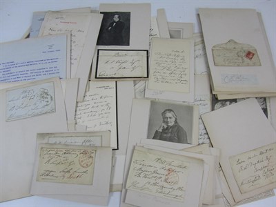 Lot 98 - Selection of manuscript items including clipped signatures of