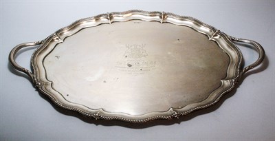 Lot 273 - A late Victorian twin handled tray