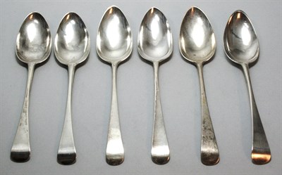 Lot 215 - Scottish military interest - a matched set of six table spoons