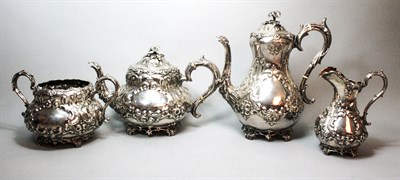 Lot 300 - A matched Victorian four piece tea and coffee service