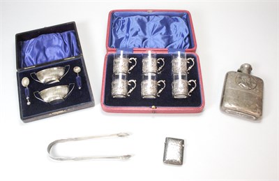 Lot 267 - A case set of six Edwardian liqueur glasses