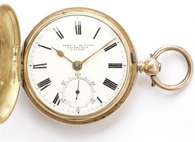 Lot 110 - An 18ct gold hunter cased pocket watch