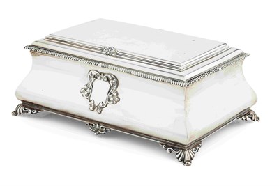 Lot 242 - A George V silver table casket