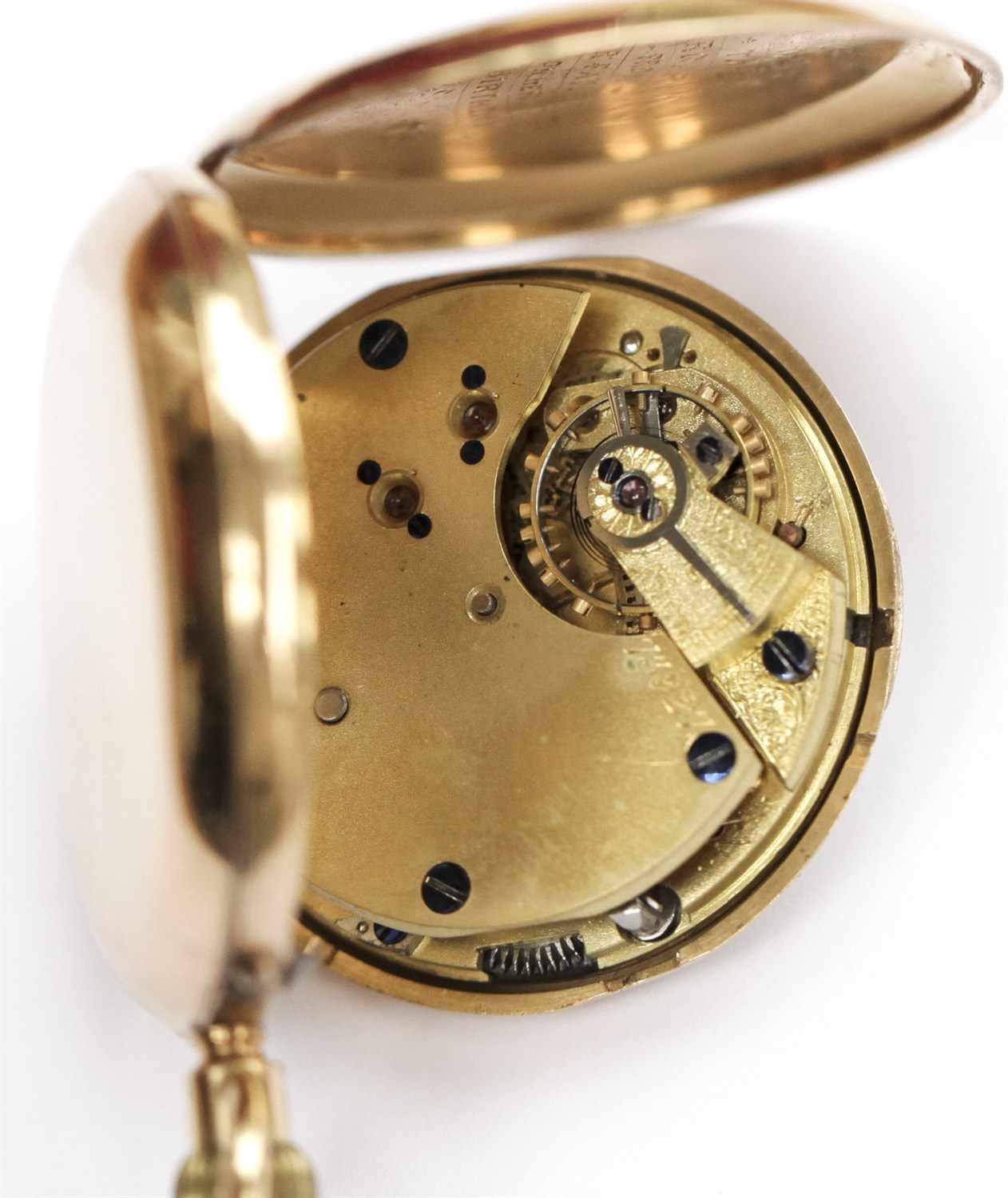 Lot 109 - An 18ct gold hunter cased pocket watch