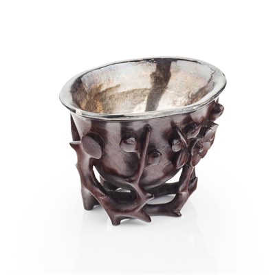 Lot 169 - CARVED BAMBOO LIBATION CUP