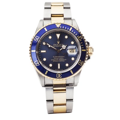 Lot 98 - ROLEX - A gentleman's Oyster Perpetual Datejust Submariner 300m