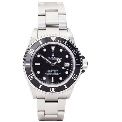 Lot 99 - ROLEX - A gentleman's stainless steel wrist watch, Sea Dweller