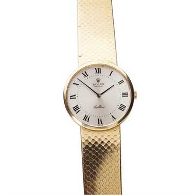 Lot 86 - ROLEX - A gentleman's 18ct gold wrist watch