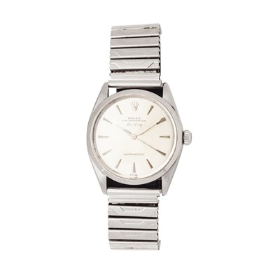 Lot 85 - ROLEX - A gentleman's stainless steel cased wrist watch