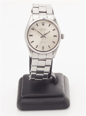 Lot 55 - ROLEX - A gentleman's stainless steel cased wrist watch