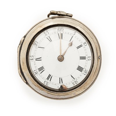 Lot 81 - PAT DARBY LONDON - An 18th century silver pair cased pocket watch