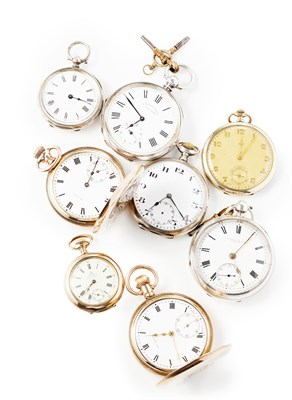Lot 46 - A mixed group of eight pocket watches