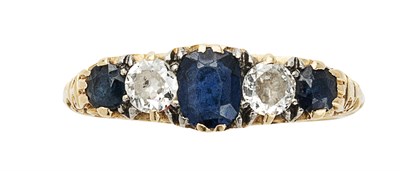 Lot 116 - A sapphire and diamond set ring