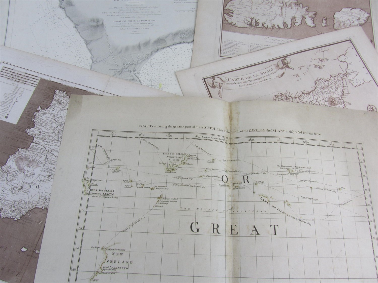 Lot 52 - Collection of maps, including Green, John